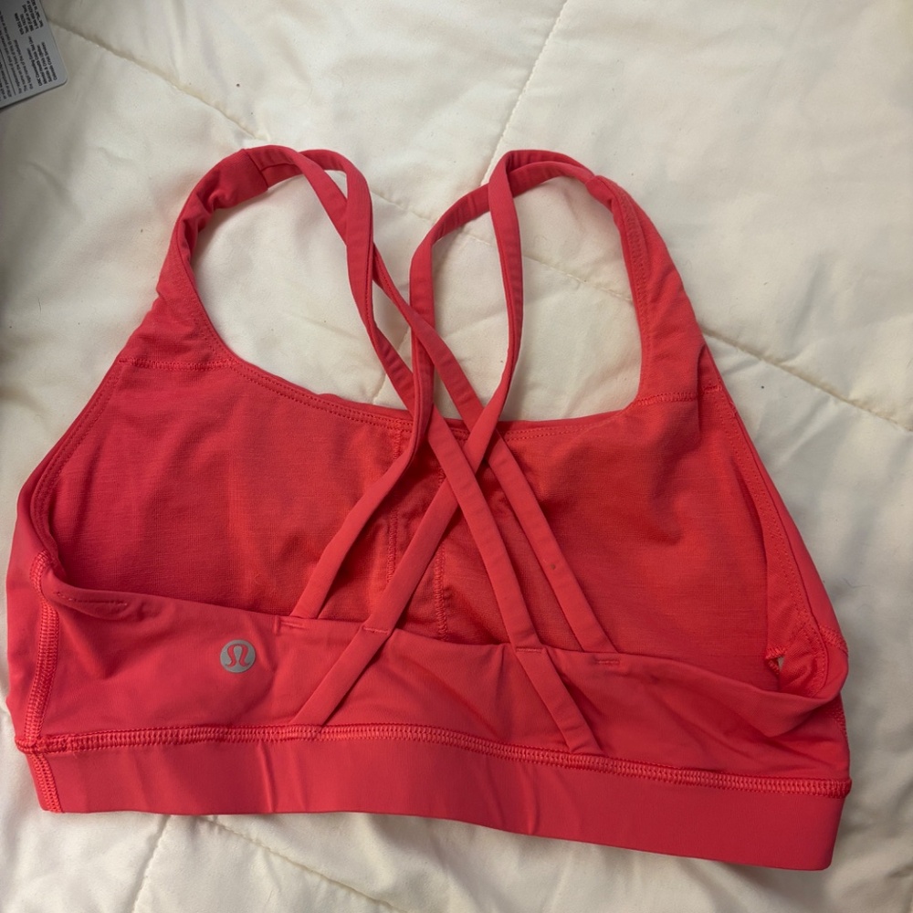 Pink Lululemon Energy Bra— size 6 - Picture 2 of 2